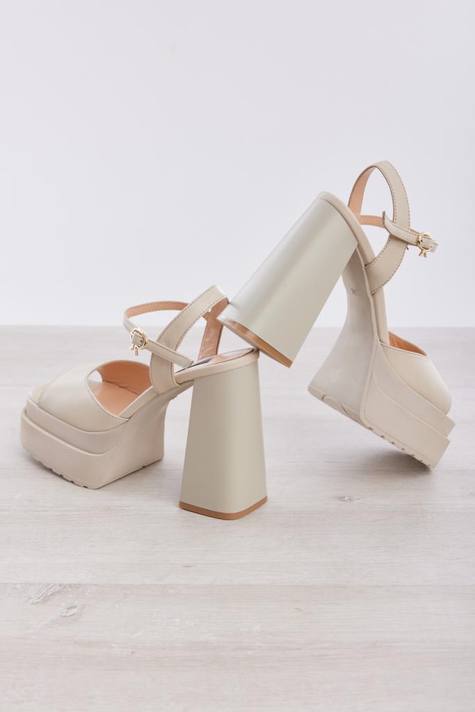 Genuine Leather Women's Platform High Heel Shoes