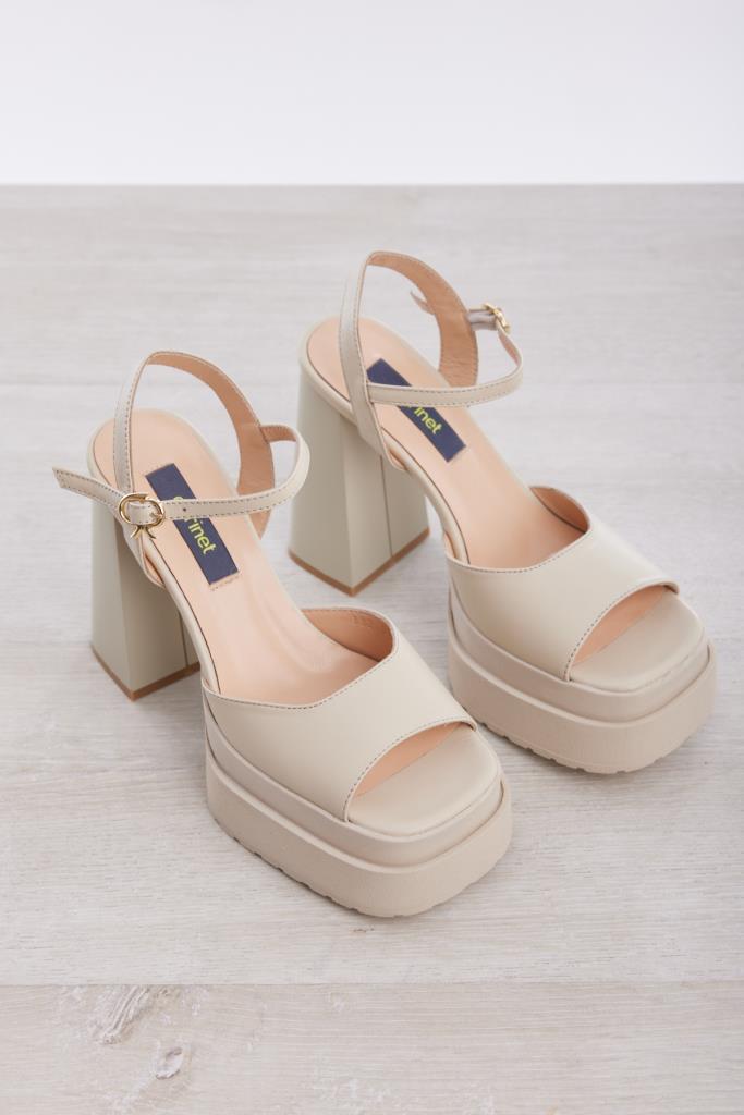Genuine Leather Women's Platform High Heel Shoes