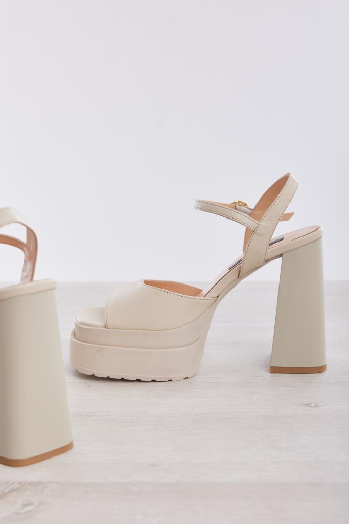 Genuine Leather Women's Platform High Heel Shoes
