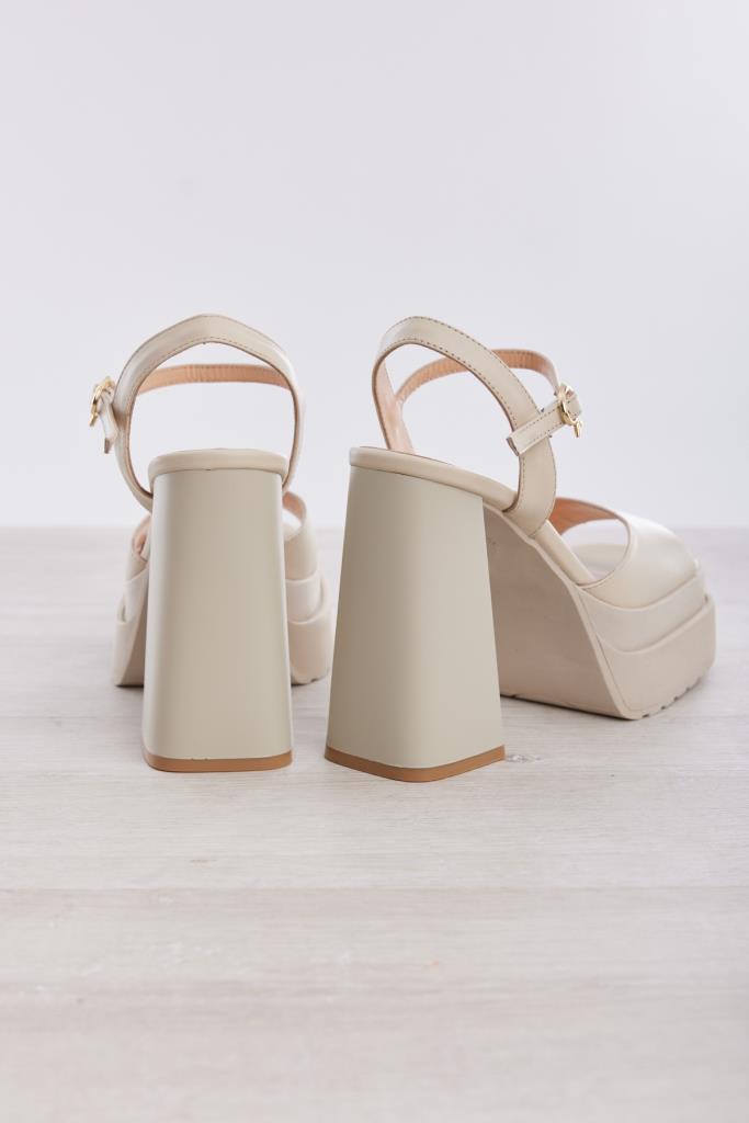Genuine Leather Women's Platform High Heel Shoes