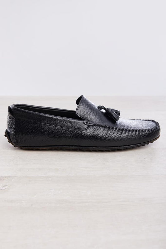 Püsküllü Hakiki Deri Erkek Loafer Ayakkabı
