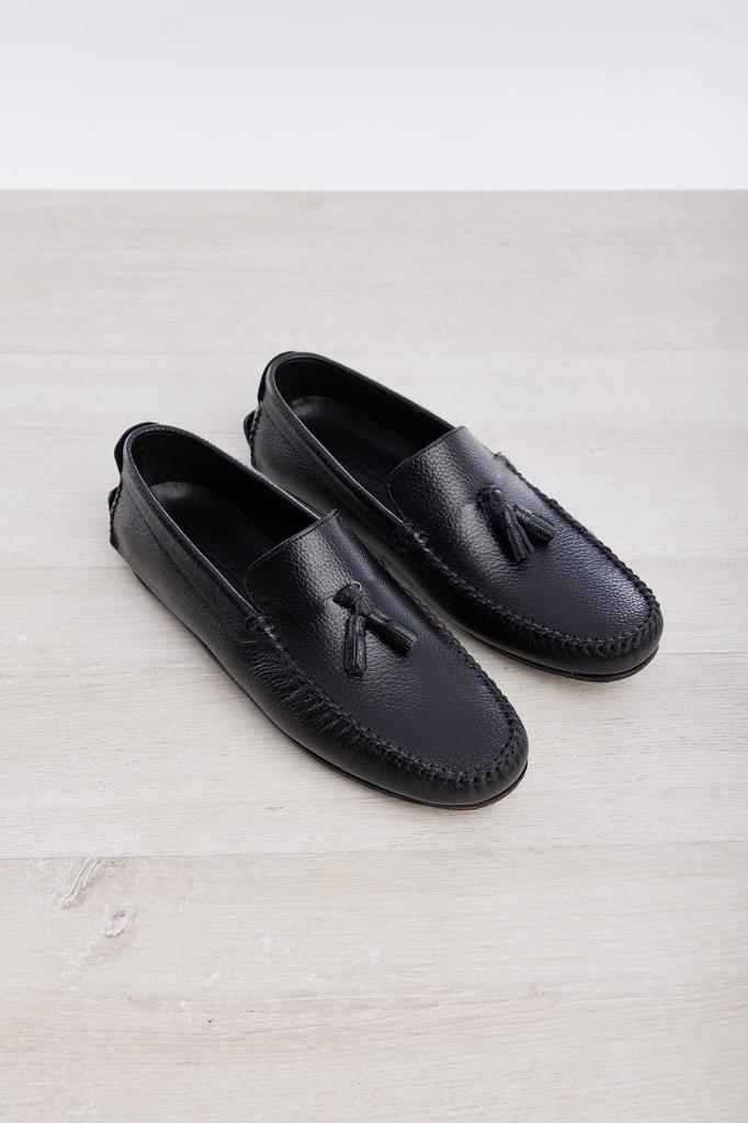 Püsküllü Hakiki Deri Erkek Loafer Ayakkabı