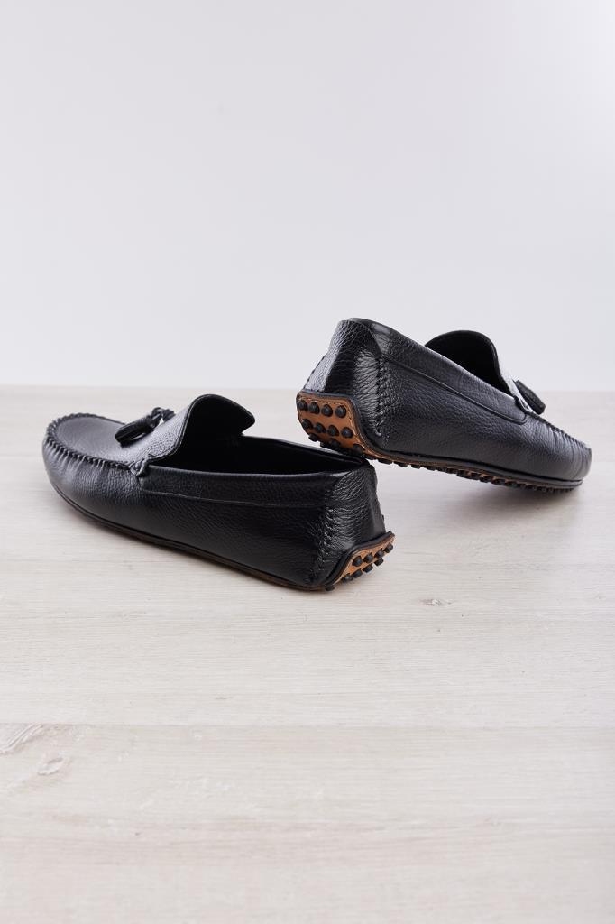 Püsküllü Hakiki Deri Erkek Loafer Ayakkabı