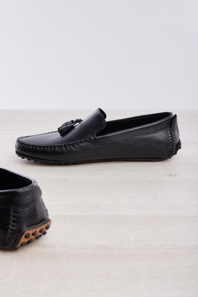 Püsküllü Hakiki Deri Erkek Loafer Ayakkabı