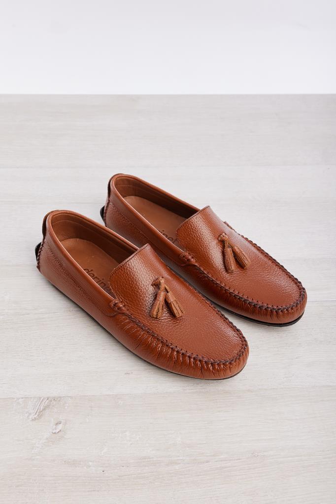 Püsküllü Hakiki Deri Erkek Loafer Ayakkabı