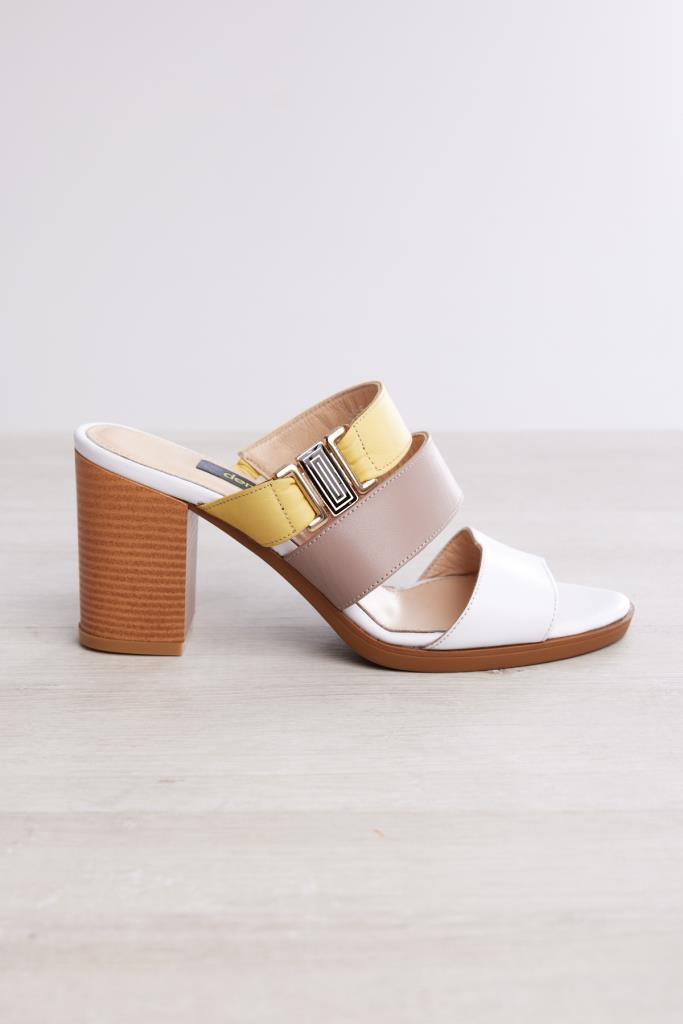 Genuine Leather Women's High Heel Slippers