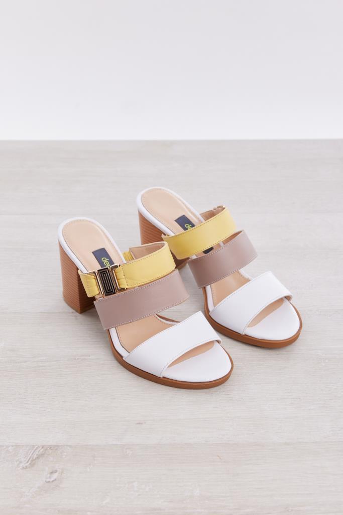 Genuine Leather Women's High Heel Slippers