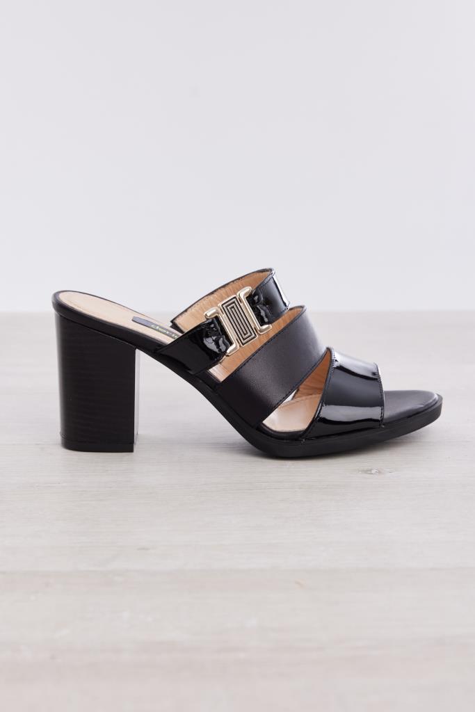 Genuine Leather Women's High Heel Slippers