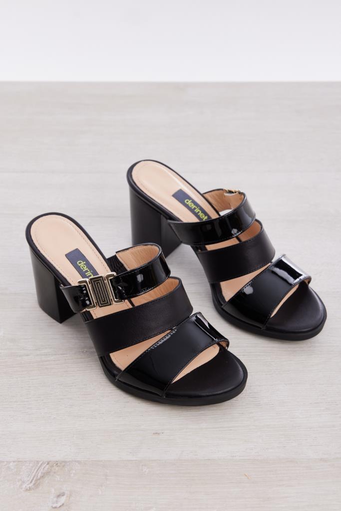 Genuine Leather Women's High Heel Slippers
