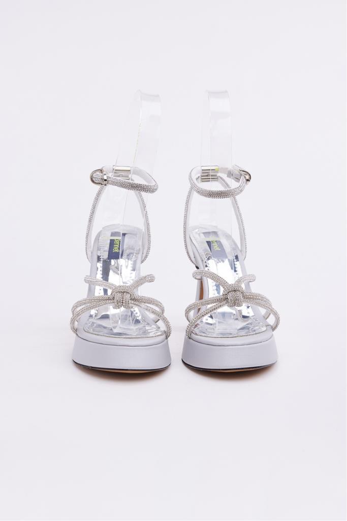 Ankle Strap Stone Heeled Women's Shoes