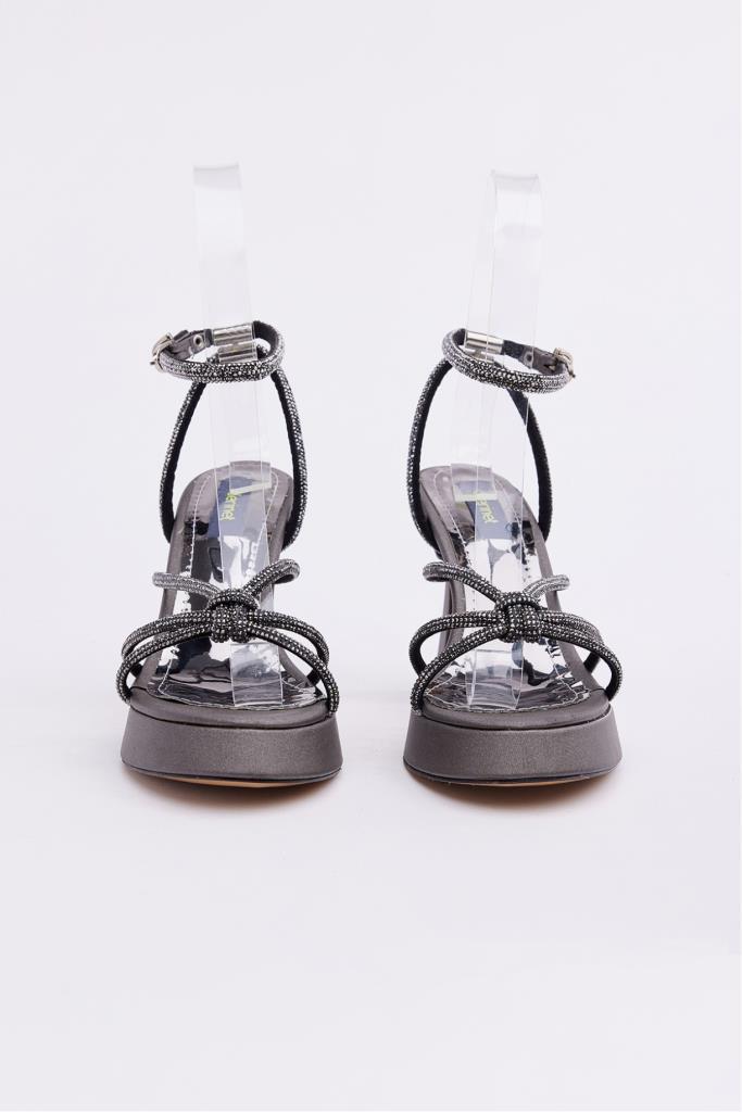 Ankle Strap Stone Heeled Women's Shoes