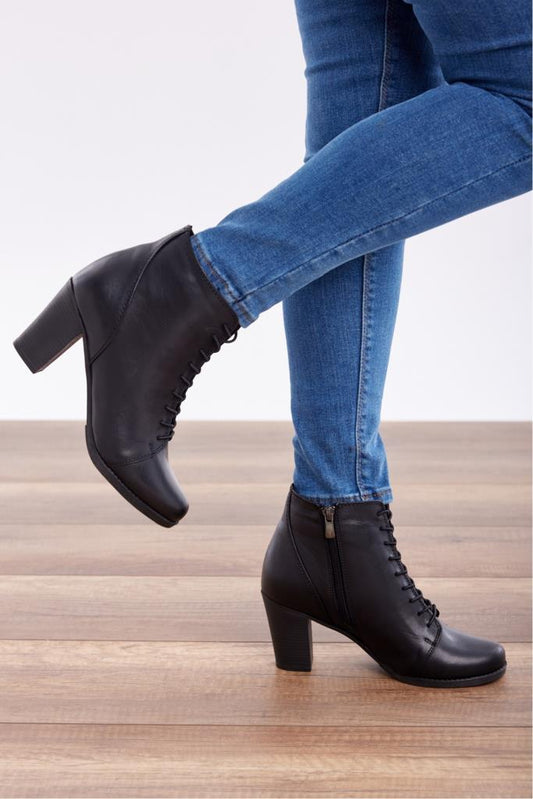 Genuine Leather Heeled Women's Boots