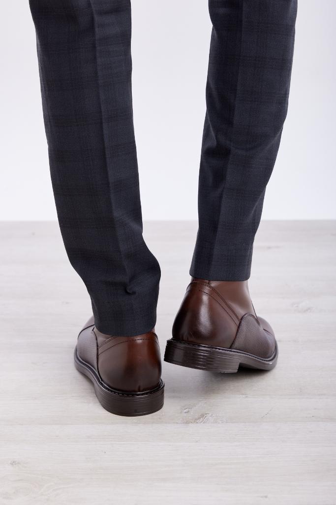 Genuine Leather Zippered Men's Boots