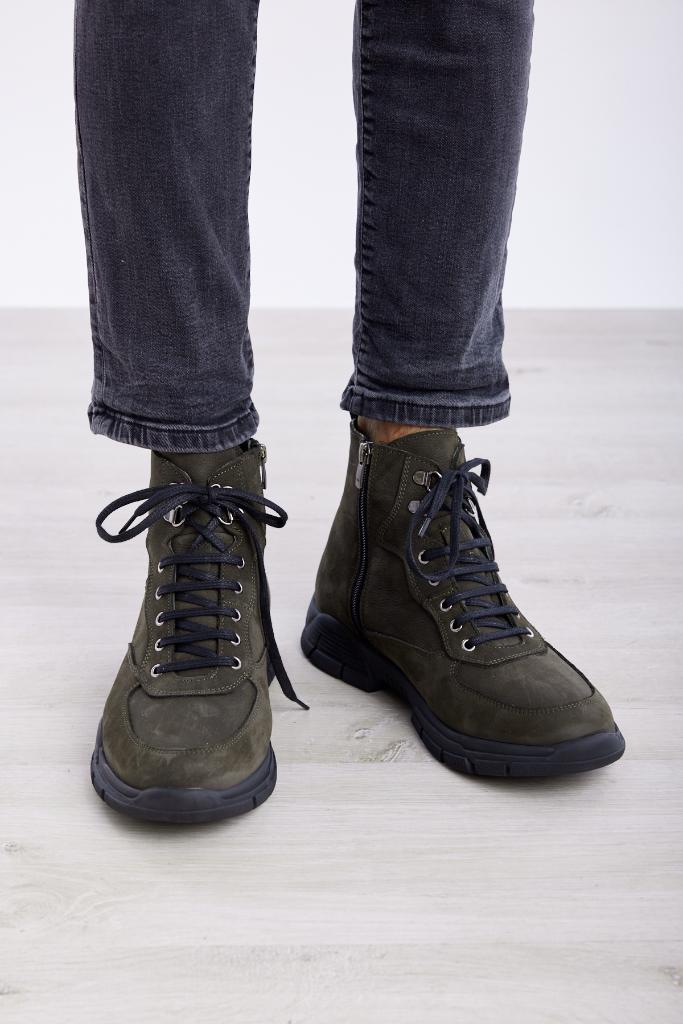 Genuine Leather Lace-Up Men's Boots