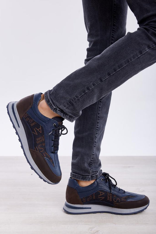 Lace-Up Patterned Men's Sneakers