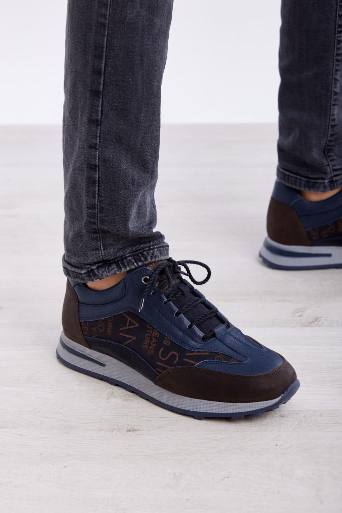 Lace-Up Patterned Men's Sneakers