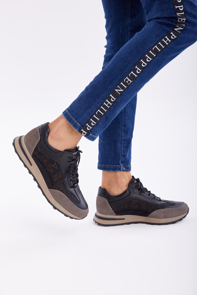 Lace-Up Patterned Men's Sneakers