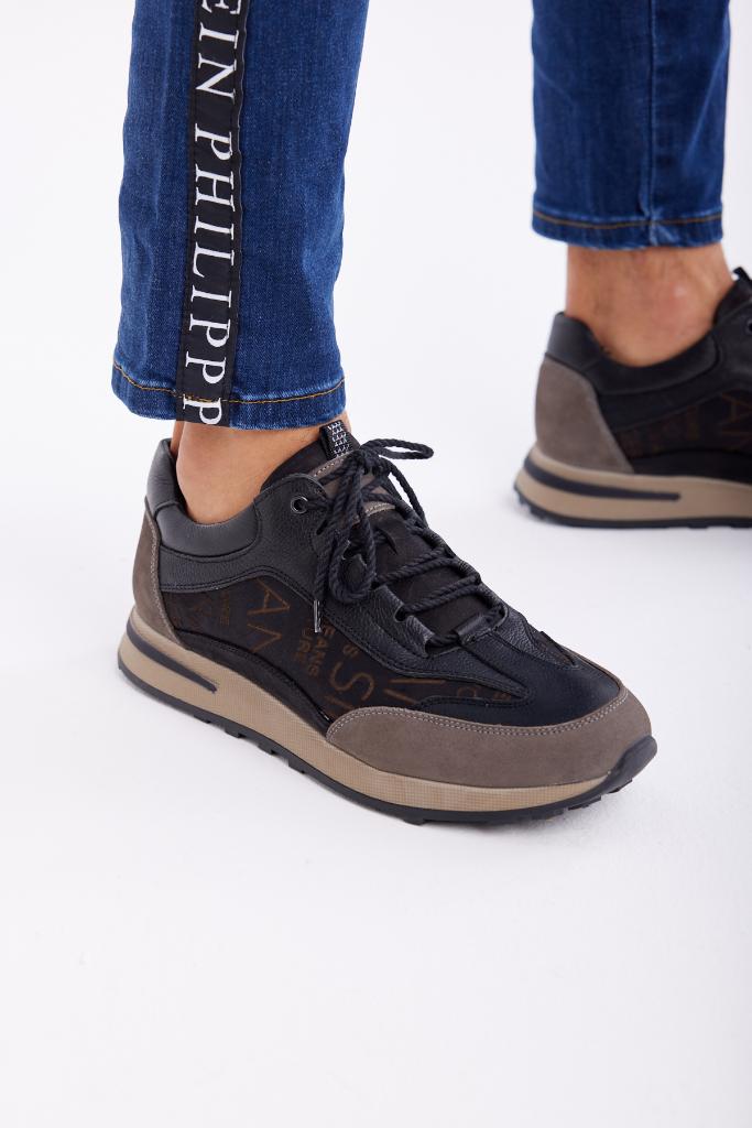 Lace-Up Patterned Men's Sneakers