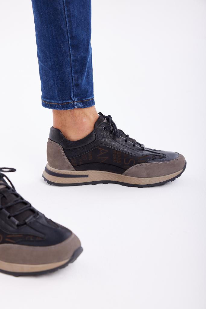 Lace-Up Patterned Men's Sneakers