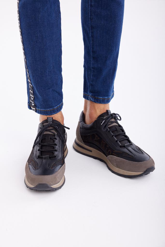 Lace-Up Patterned Men's Sneakers