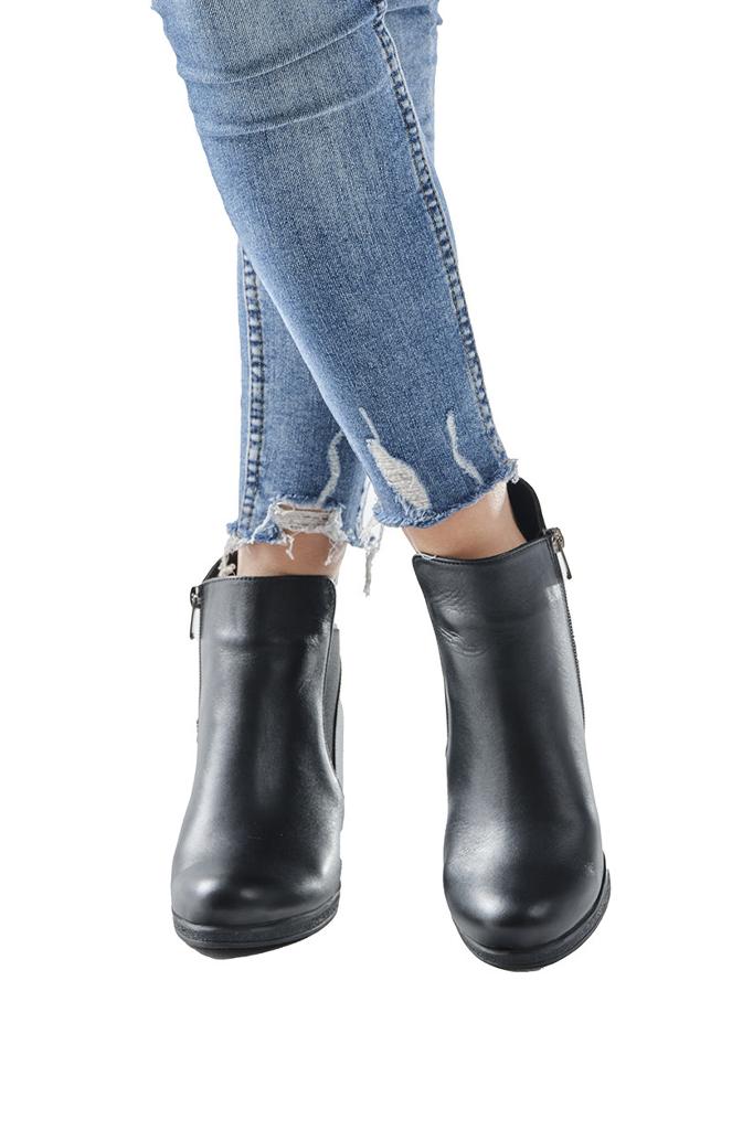 Genuine Leather Wedge Heel Women's Boots