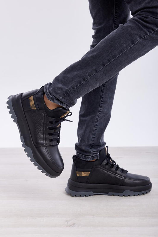 High Sole Genuine Leather Men's Boots